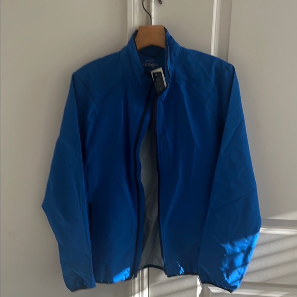 J. Crew Factory Blue Performance Jacket with Stand-Up Collar